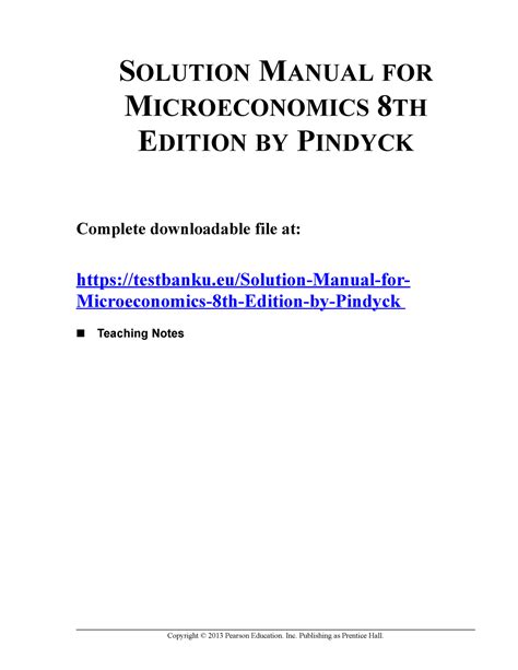 Solution Manual for Microeconomics 8th E - SOLUTION MANUAL FOR ...