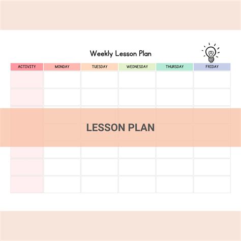 Image result for Weekly Lesson Plan