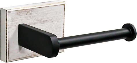 Buy Farmhouse Toilet Paper Holder Wall Mount, Matte Black Toilet Paper ...