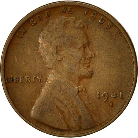 One Cent 1941 Wheat Penny, Coin from United States - Online Coin Club
