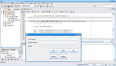 GUI in NetBeans Simple Calculator Source Code 的图像结果