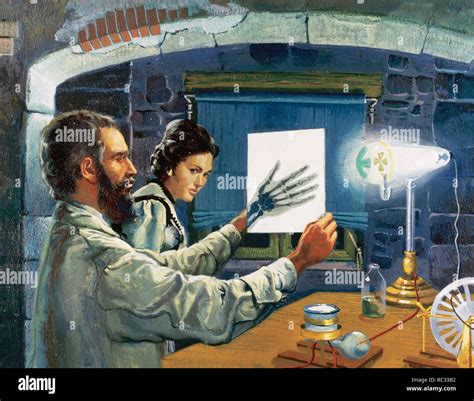 Rontgen, Wilhelm Conrad (1845-1923). German physicist. Discovered Roentgen rays or X-ray (1895 ...