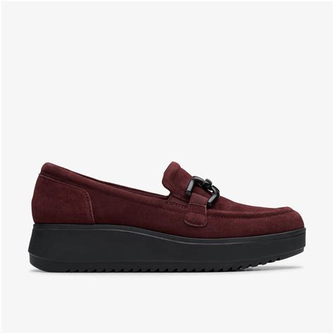 Womens Zylah Top Plum Suede Slip-Ons | Clarks