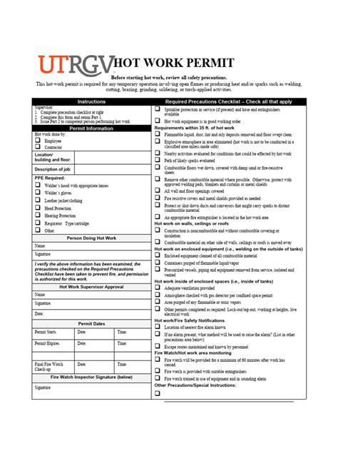 Image result for Hot Work Program Examples