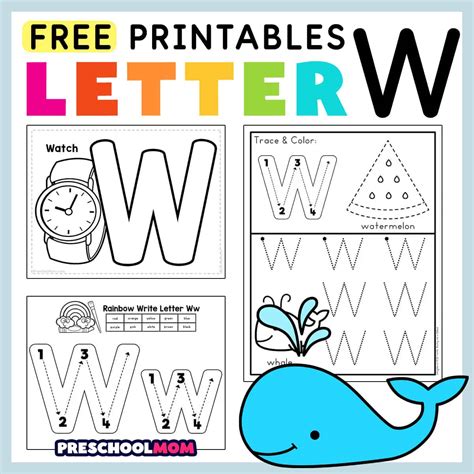 Lowercase Letter w Tracing Worksheets | Trace Small Letter w Worksheet ...