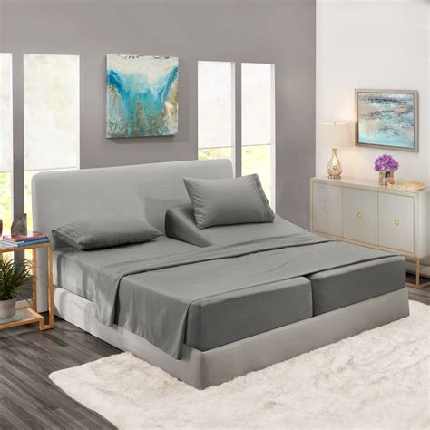 Split King Bed Sheets Set for Adjustable Beds, Deep Pocket 5 Piece ...