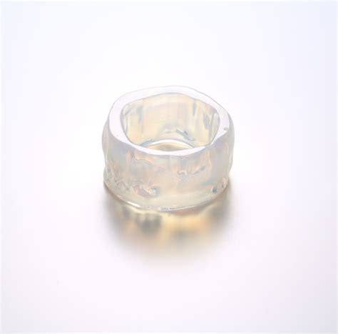 Color rippy ring :circle opalin | LUCE MACCHIA