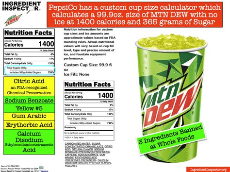 How Many Calories Are In A 20 Oz Mountain Dew | Detroit Chinatown