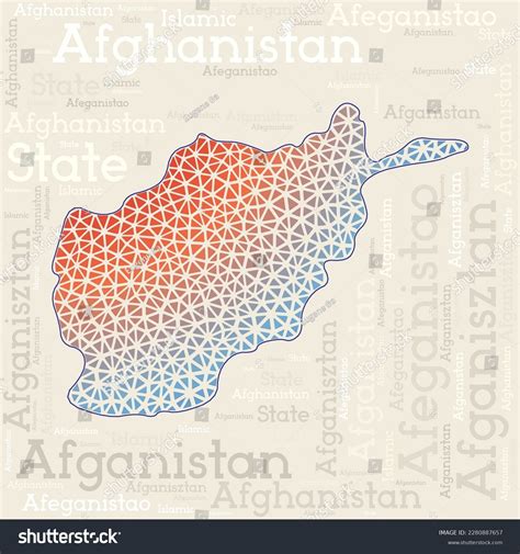 Afghanistan Map Design Country Names Different Stock Vector (Royalty Free) 2280887657 | Shutterstock