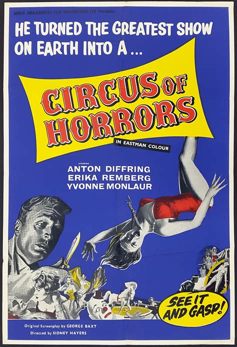 CIRCUS OF HORRORS (1960) Original Vintage Film Movie Poster | Picture ...
