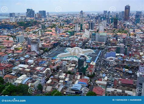 Central Market, Phnom Penh, Capital City of Cambodia Editorial Stock Image - Image of building ...