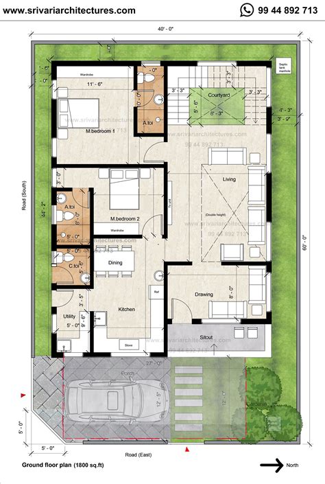 40 x 60 east facing floor plan – Artofit
