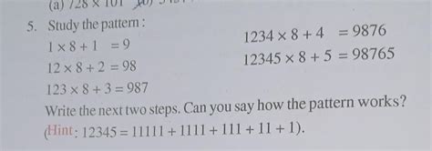 Study the pattern - - Brainly.in