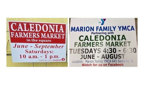 Caledonia Farmers Market at the Marion Family YMCA, Marion Family YMCA ...