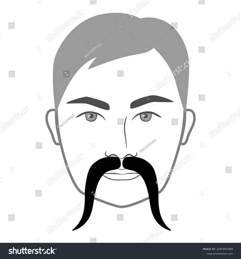 Yosemite Sam Mustache Beard Style Men Stock Vector (Royalty Free) 2297052569 | Shutterstock