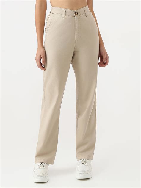 Buy Women High Rise Regular Fit Trousers | Kraus Jeans
