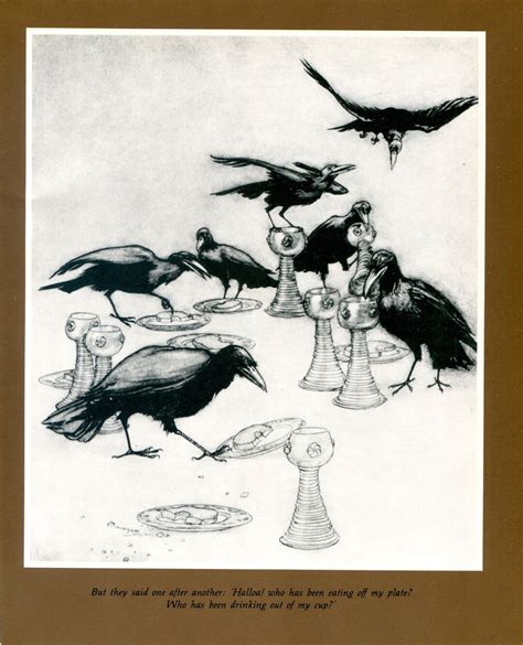 Vintage Original Arthur Rackham Bookplate, Illustration Print, the 7 Ravens, Grimm Fairy Tales ...