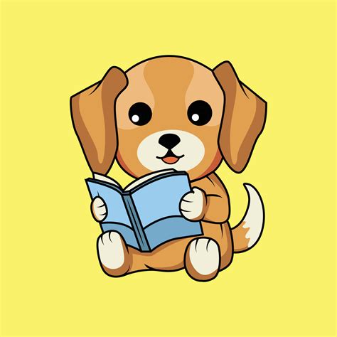 Dog Reading A Book Clipart at saskineticblog Blog