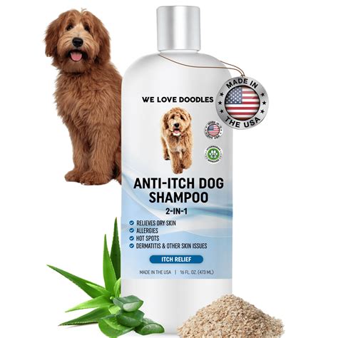 Premium Anti Itch Dog Shampoo for Sensitive Skin, Made in USA, Dry Skin Treatment for Dogs ...