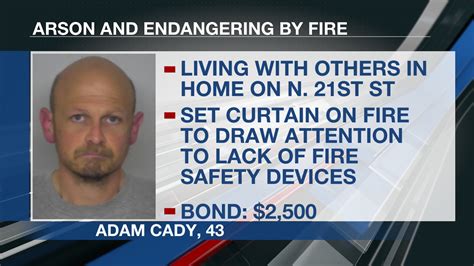 Bismarck man arrested, charged with endangering by fire