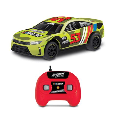 Adventure Force (1:64) RC NASCAR Nano Racer Yellow Stock Car, WR5 ...