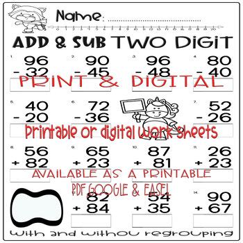 Missing Numbers 2-Digit Math 的图像结果