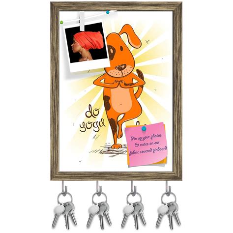 ArtzFolio Red Dog Doing Tree Position of Yoga Key Holder Hooks | Notice ...