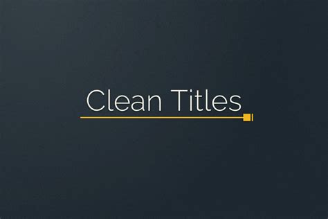 Clean Titles | 2D GUI | Unity Asset Store