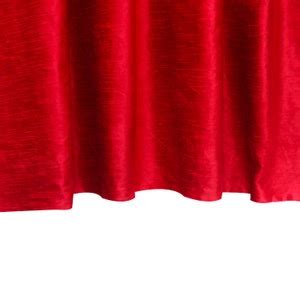 Buy Red Cotton Velvet Curtain Panels, Window Treatments rod Pocket ...