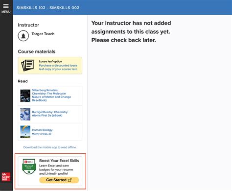 Login from McGraw Hill Connect | SIMskills - Learner