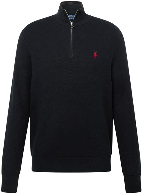 Buy Polo Ralph Lauren Quarter Zip Sweater (651913) black from £135.00 ...