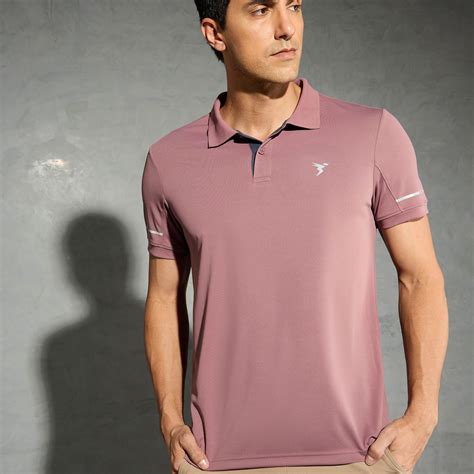 Men Slim Fit Polo T-shirt with Techno Cool+