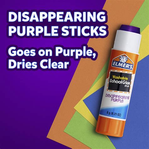 Elmer's Disappearing Purple School Glue Sticks, Washable & Elmer's ...