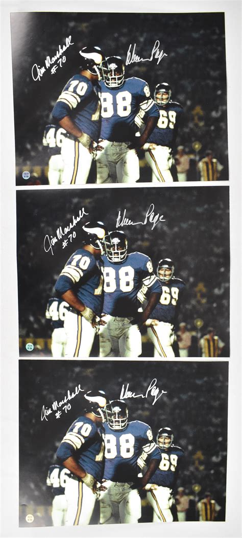 Lot Detail - Purple People Eaters Lot of 3 Autographed Minnesota ...