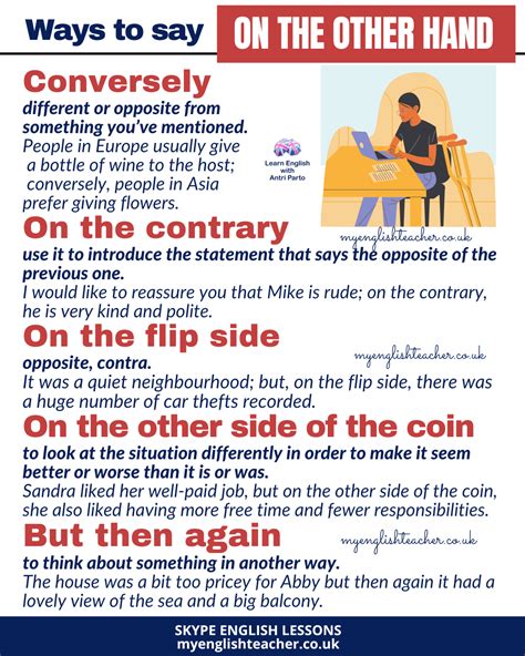 Words and Phrases to Use instead of "on the Other Hand" - My Lingua Academy