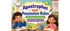 Class 5 Apostrophes for Possession English Worksheet | PlanetSpark