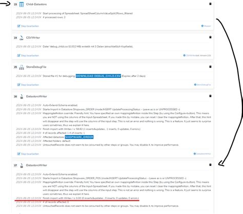 Datastore Writer schreibt nichts weg obwohl Quell-Spreadsheet gefüllt ...