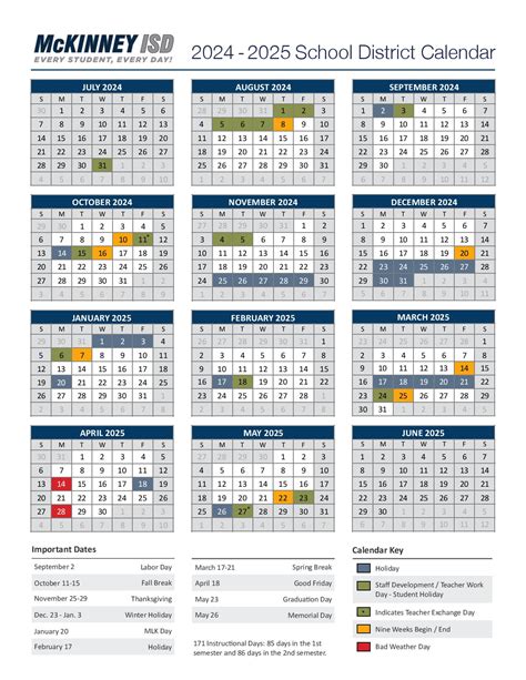 McKinney ISD Academic Calendar 2025-2026 | MISD Holidays