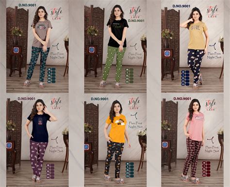 9001 Ladys Sinker Pyjama Night Suits – Kavya Style Plus