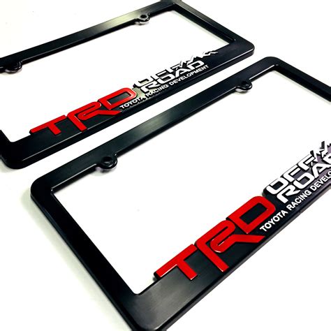 TRD-License-Plate-Frame-Toyota-TRD-Offroad-Tacoma-FJ-Cruiser-4x4-off-road-Rally | eBay