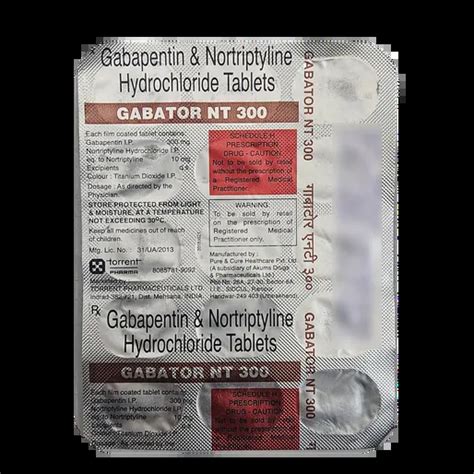 GABATOR NT 300MG TABLET 15'S - Uses, Side Effects, Price and Generic ...