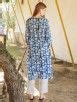 Buy Blue Hand Block Printed Cotton Maternity Kurta | PN115/MPRT9 | The loom