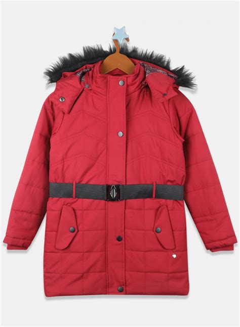 Buy Girls Red Solid Jacket Online in India - Monte Carlo