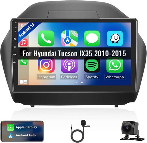 Amazon.com: Car Radio for Hyundai Tucson IX35 2010 2011 2012 2013 2014 2015, 10.1 Inch Car ...