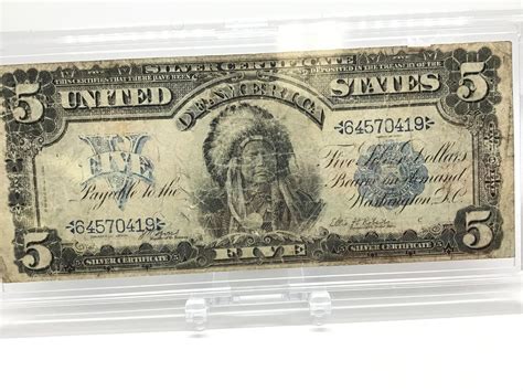 Bid Now: 1899 Five Dollar Silver Certificate - October 2, 0120 6:00 PM CDT