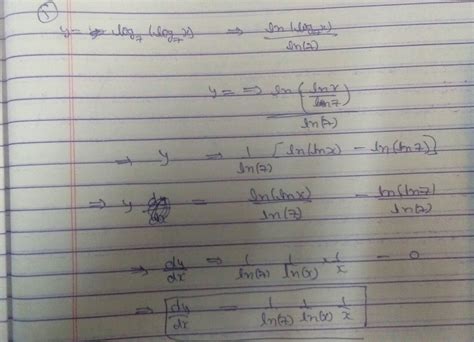 Differentiate the following functions with respect to x:- 1. log₇(1og₇ ...