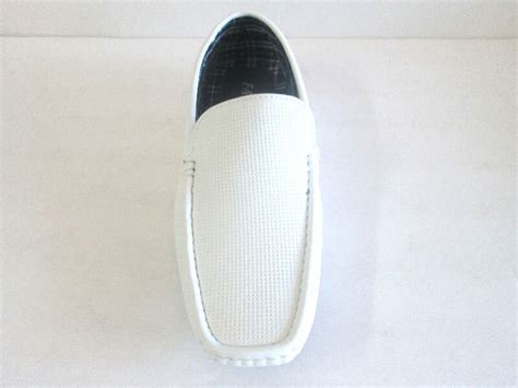 Buy Faranzi F4644 Men's White Driving shoes Loafers Slip-On Moccasin ...