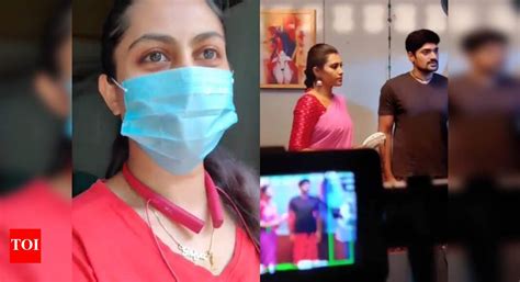 Actress Priyanka Naidu gives a glimpse of her 'new normal' on the sets ...