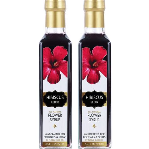 Buy Floral Elixir Co. All Natural Hibiscus Flower Syrup for Cocktails ...