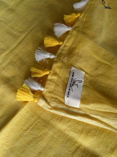 Mulmul Cotton Yellow Transparent Saree|Lemon Yellow|Suta